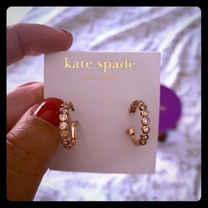 Kate Spade Rose Plated CZ Small Hoops